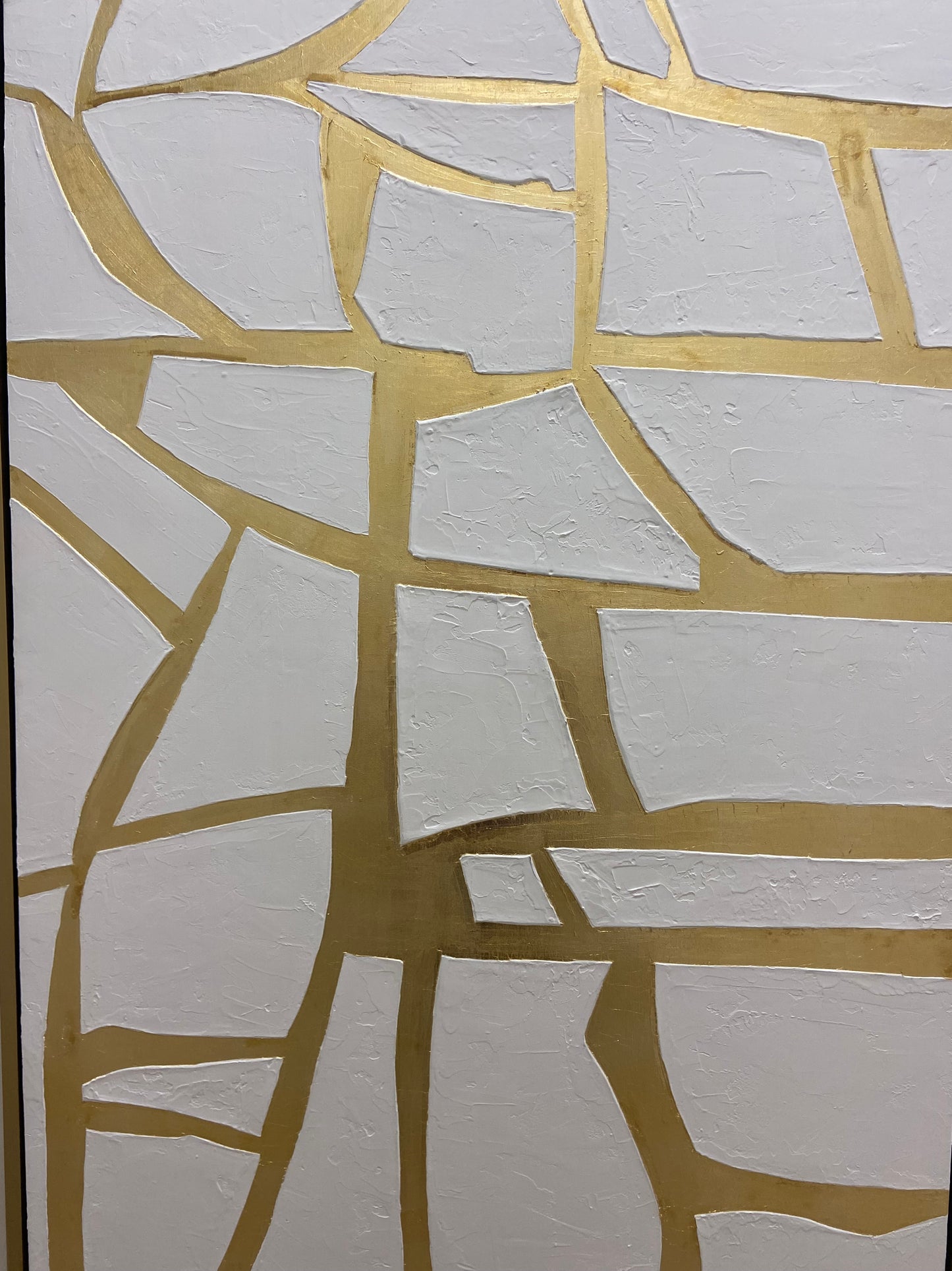 Gold Dust in the Air Abstract Gold & White