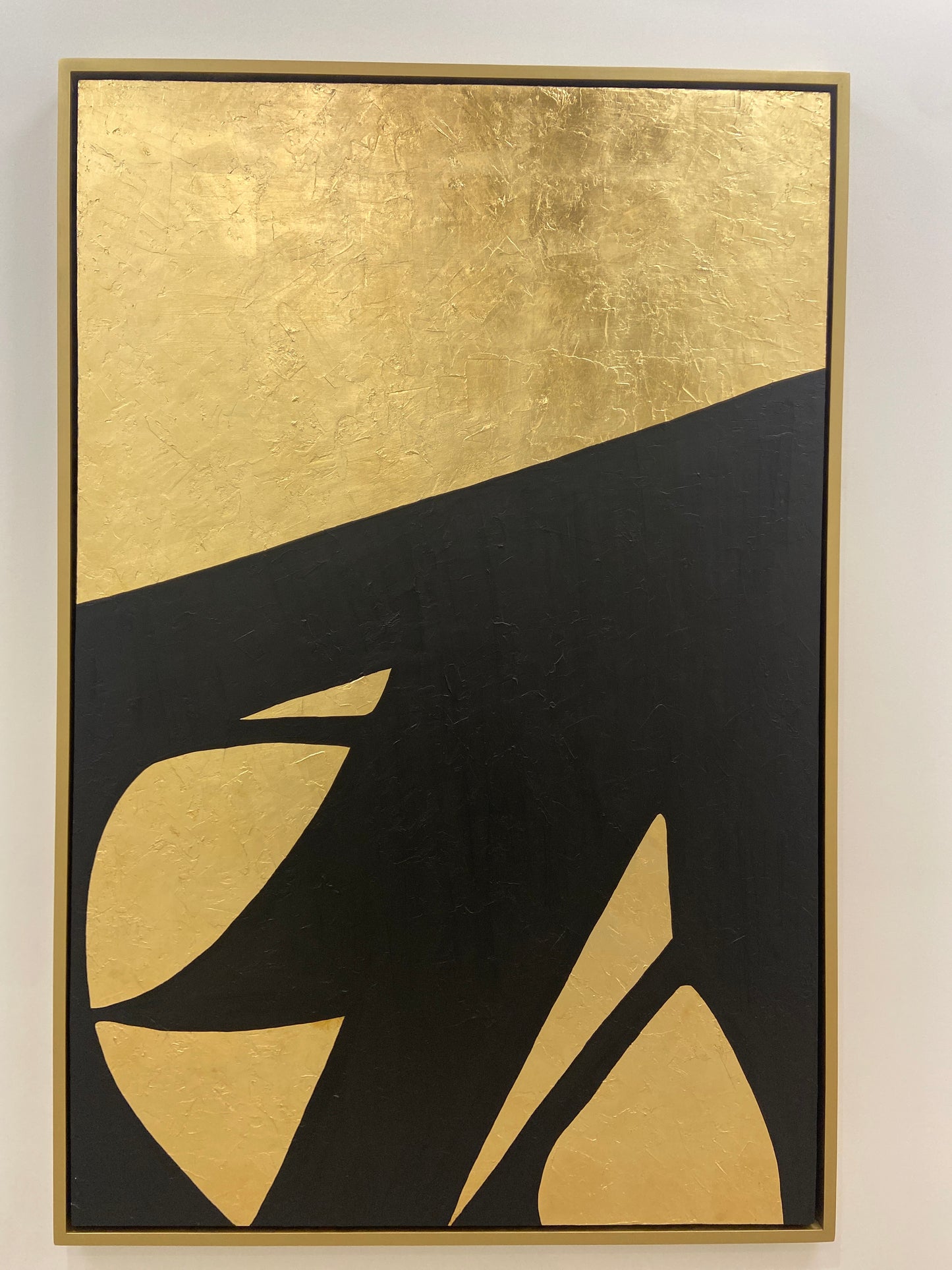 Abstract “Zen” with Gold Leaf
