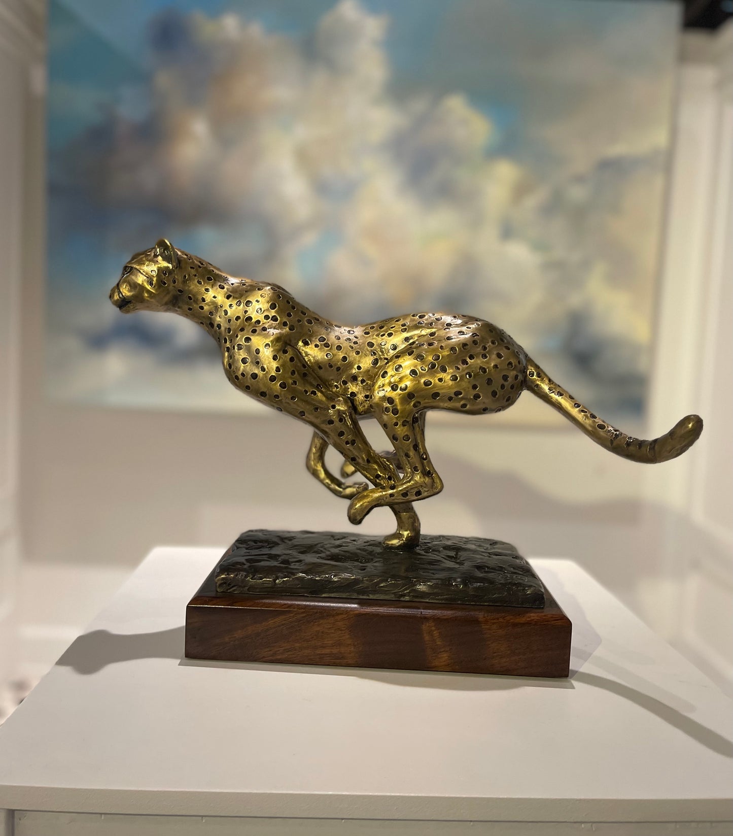 Cheetah Bronze Sculpture