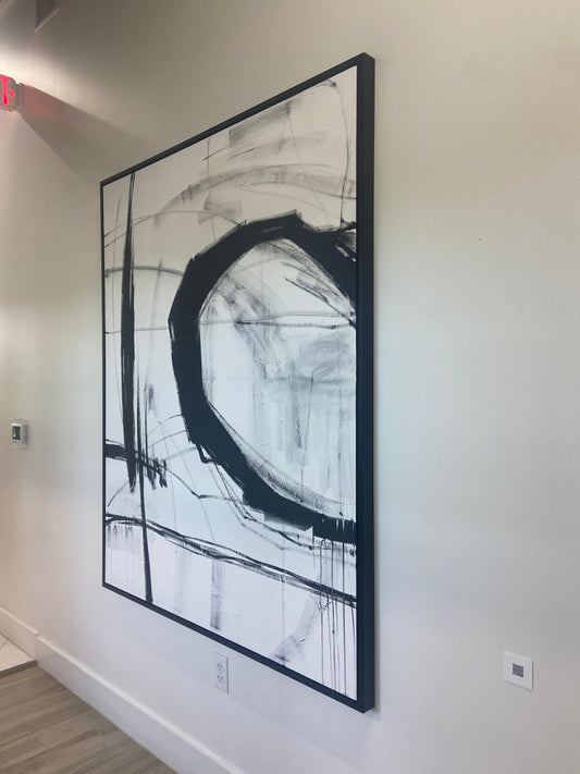 Black & White Abstract Framed