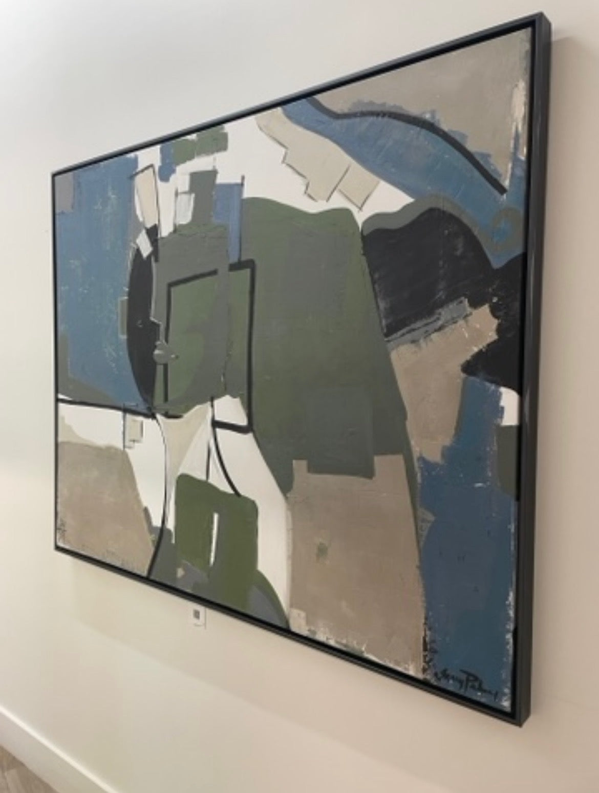 Abstract Mixed Media Painting Framed