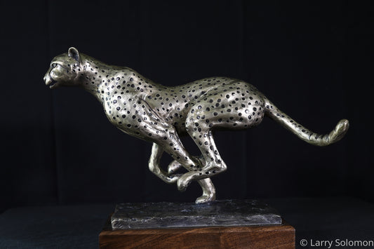 Cheetah Bronze Sculpture