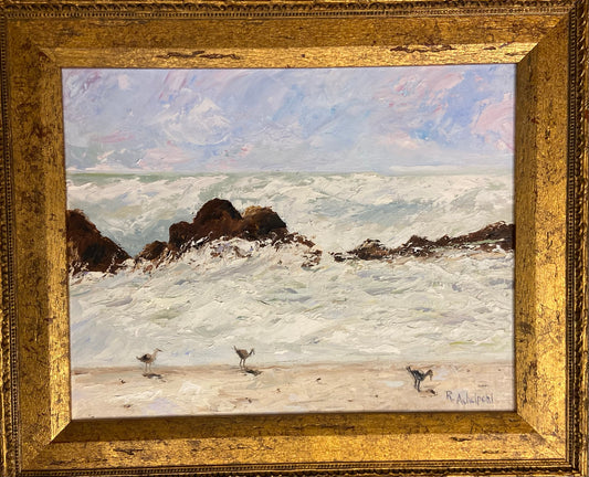 Original Oil Painting Favorite Shore Birds